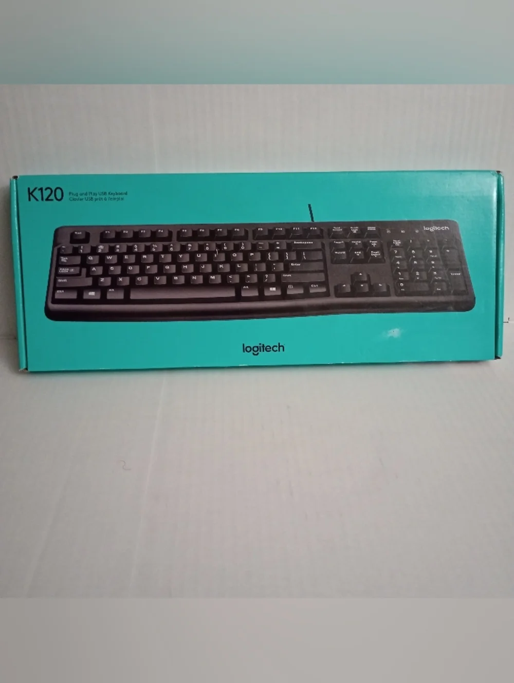 Logitech K120 Plug And Play Full Size Keyboard Corded USB Connection